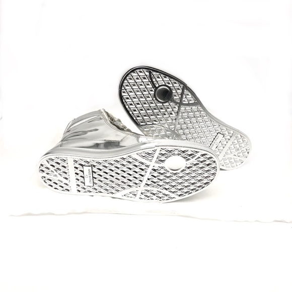 Giuseppe Zanotti Metallic Silver High Tops - NWT - Picture 6 of 9